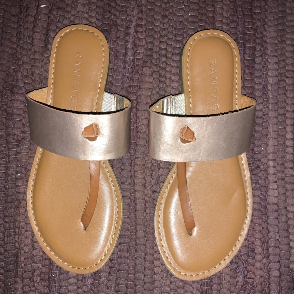 Rampage Rose Gold Sandals